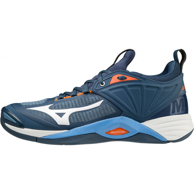 Mizuno Wave Momentum 2 Bleu Blanc Orange