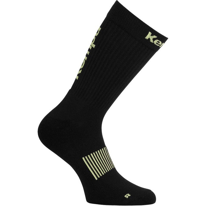 chaussettes kempa noir / jaune fluo