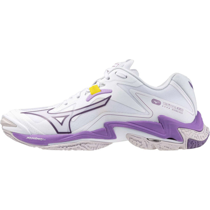 mizuno wave lightning Z8 femme blanc violet - Hand Shop
