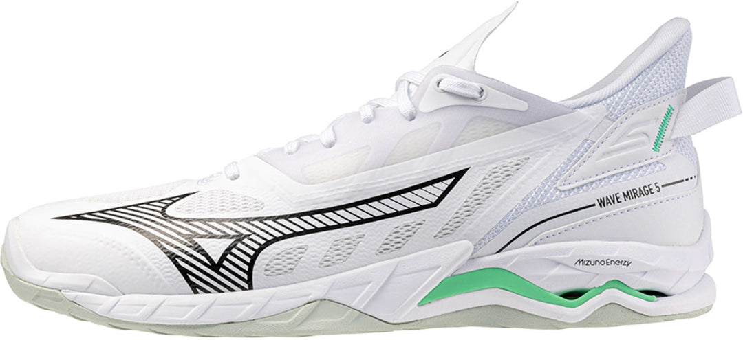 mizuno wave mirage 5 blanc vert noir