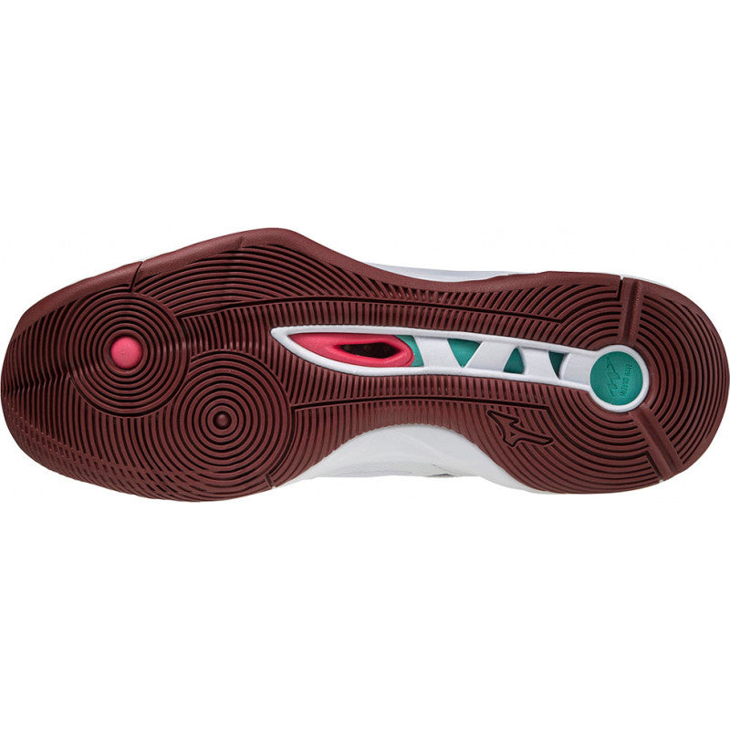 mizuno wave momentum 2 blanc marron rouge noir multicolore