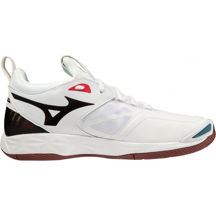 mizuno wave momentum 2 blanc marron rouge noir multicolore