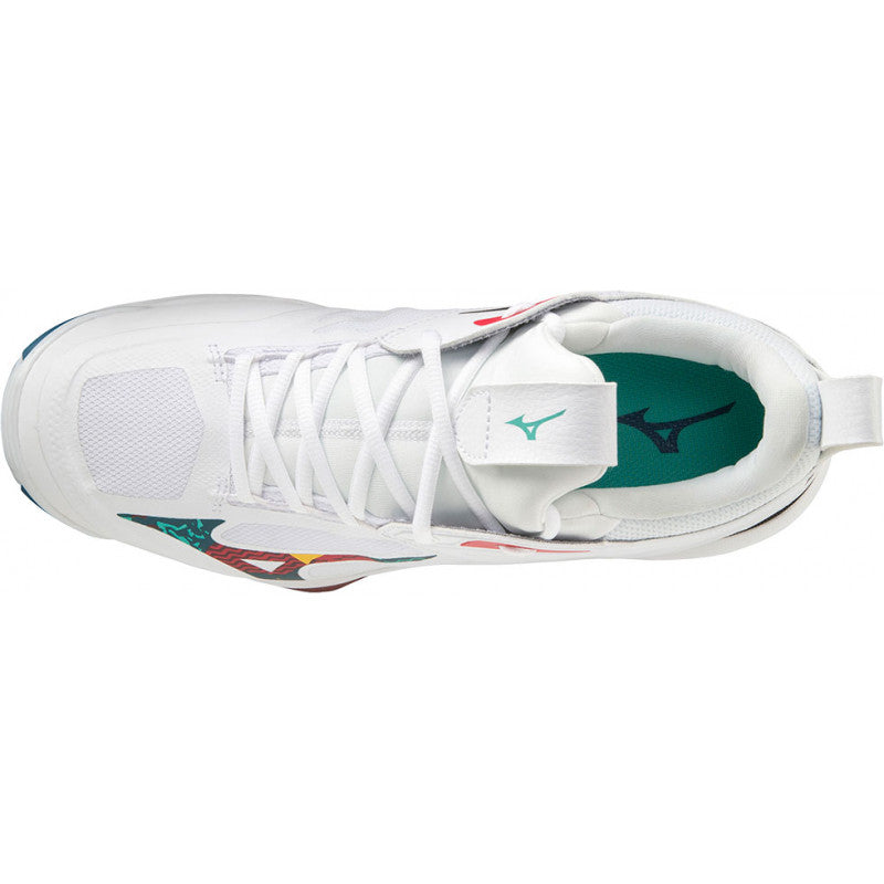 mizuno wave momentum 2 blanc marron rouge noir multicolore