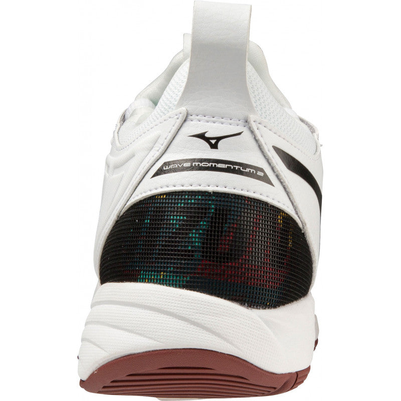 mizuno wave momentum 2 blanc marron rouge noir multicolore