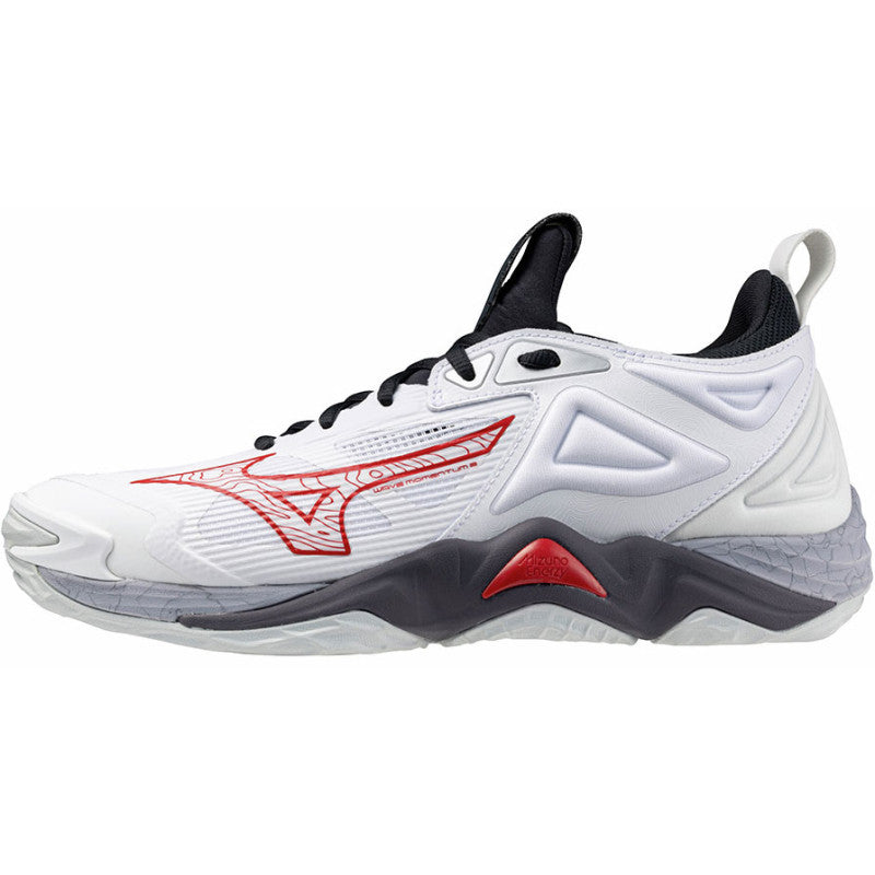 mizuno wave momentum 3 blanc rouge noir