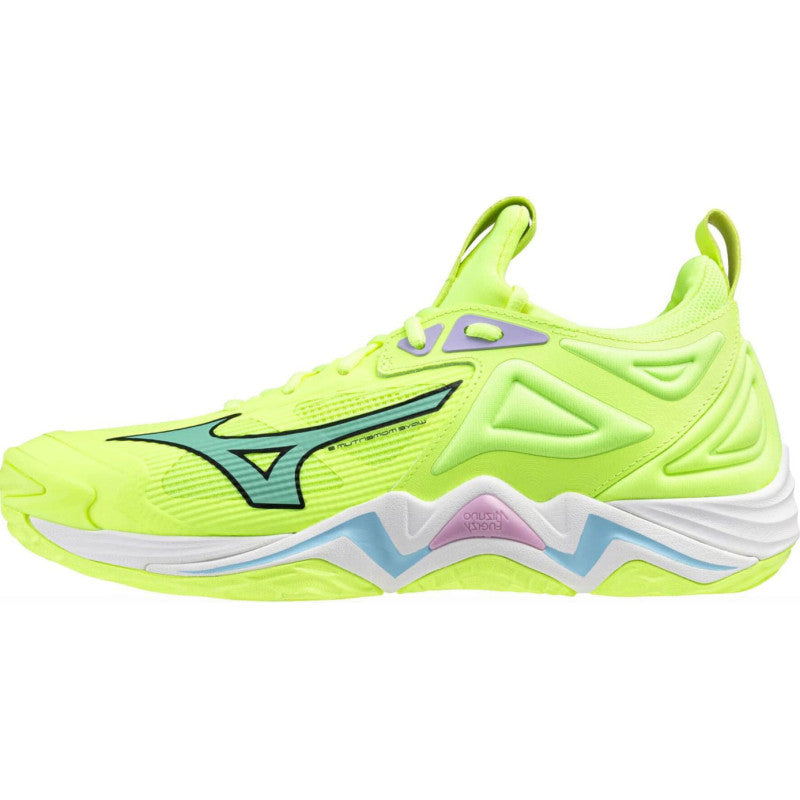 mizuno wave momentum 3 jaune fluo vert