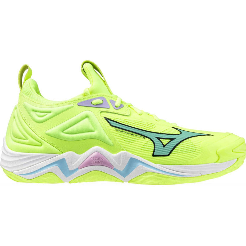mizuno wave momentum 3 jaune fluo vert