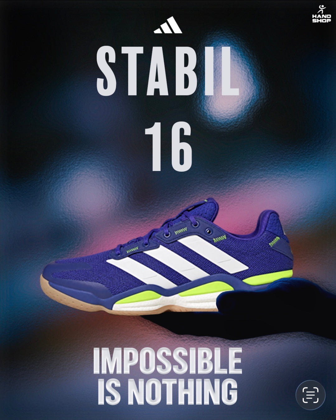 adidas stabil 16 bleu blanc jaune marron