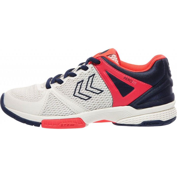 Chaussures Handball Aerocharge HB 180 Femme Blanc Rose Bleu