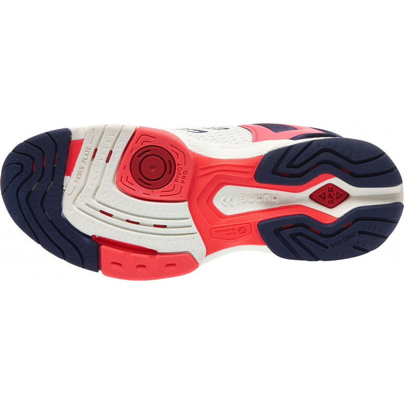 Chaussures Handball Aerocharge HB 180 Femme Blanc Rose Bleu