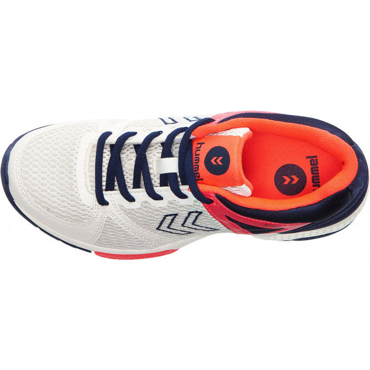 Chaussures Handball Aerocharge HB 180 Femme Blanc Rose Bleu