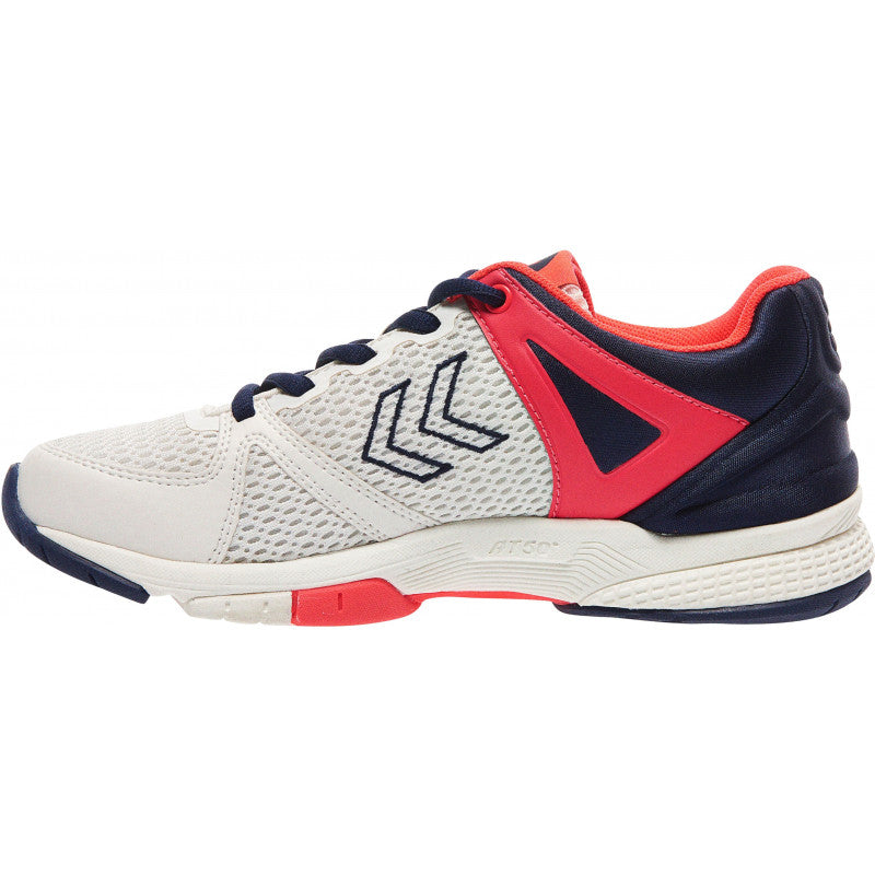 Chaussures Handball Aerocharge HB 180 Femme Blanc Rose Bleu