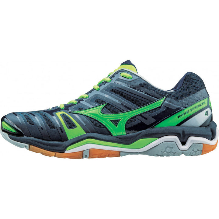 Chaussures Handball Mizuno Wave Stealth 4 Bleu Vert
