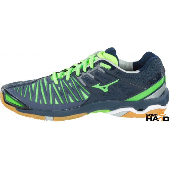 Chaussures Handball Mizuno Wave Stealth 4 Bleu Vert