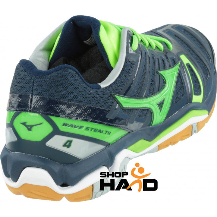 Chaussures Handball Mizuno Wave Stealth 4 Bleu Vert