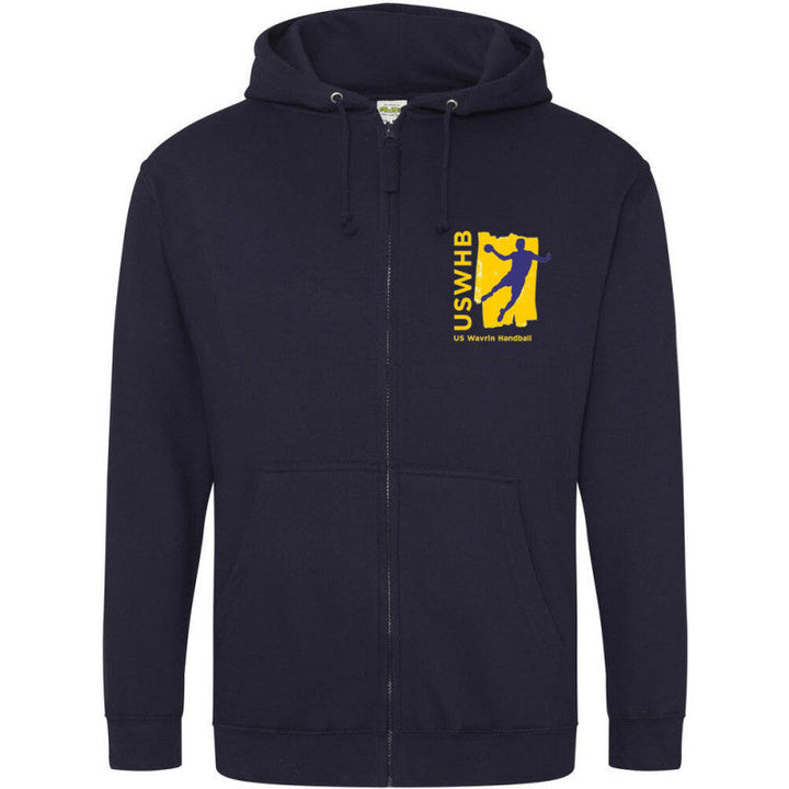 Hoodie zippé US Wavrin Handball Marine