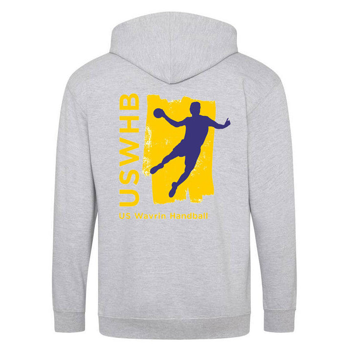 Hoodie zippé US Wavrin Handball gris