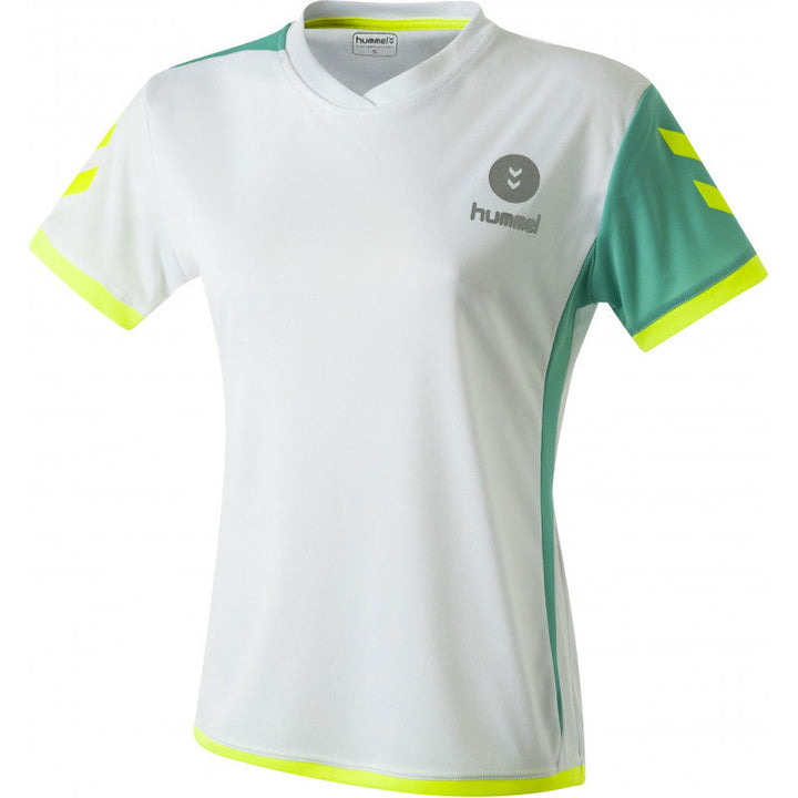 Maillot Hummel Trophy 2018 Femme Blanc Vert et Jaune