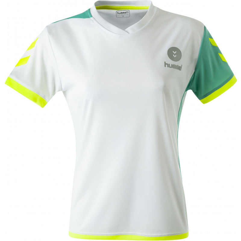 Maillot Hummel Trophy 2018 Femme Blanc Vert et Jaune
