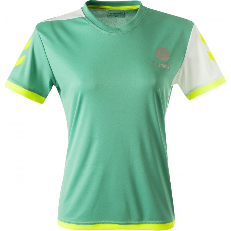 Maillot Hummel Trophy 2018 Femme Vert Jaune Blanc