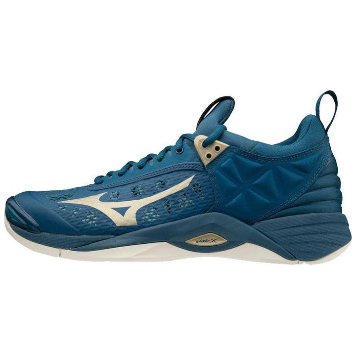 Mizuno Wave Momentum Bleu Or