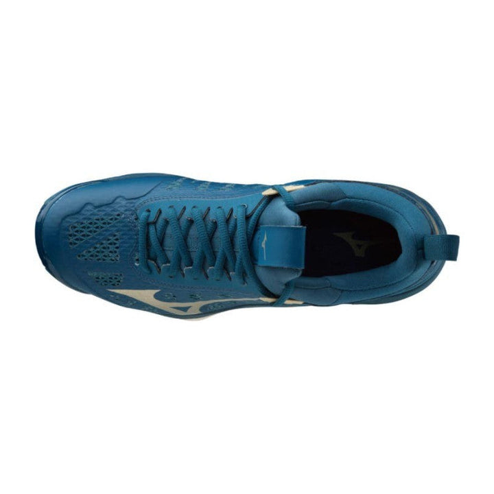 Mizuno Wave Momentum Bleu Or