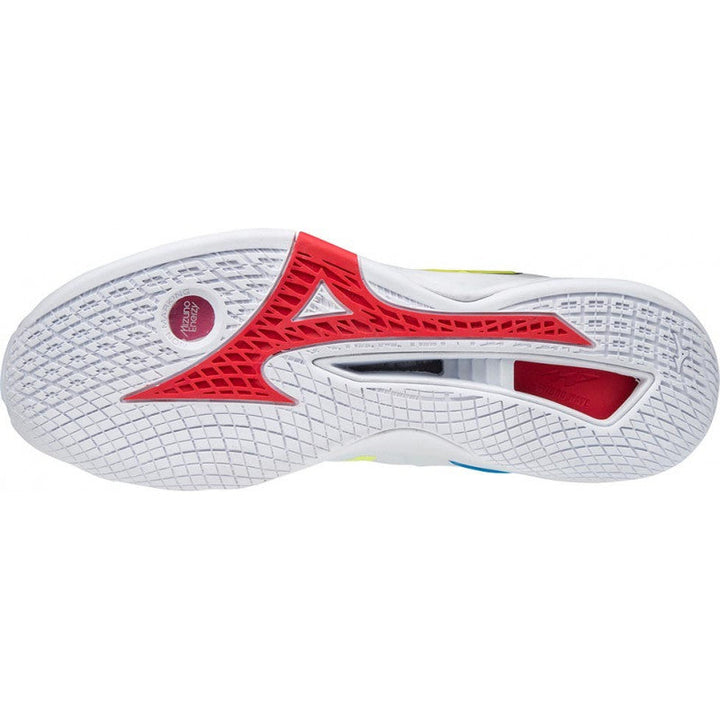 Mizuno Wave Stealth Neo Blanc Bleu Jaune Rouge