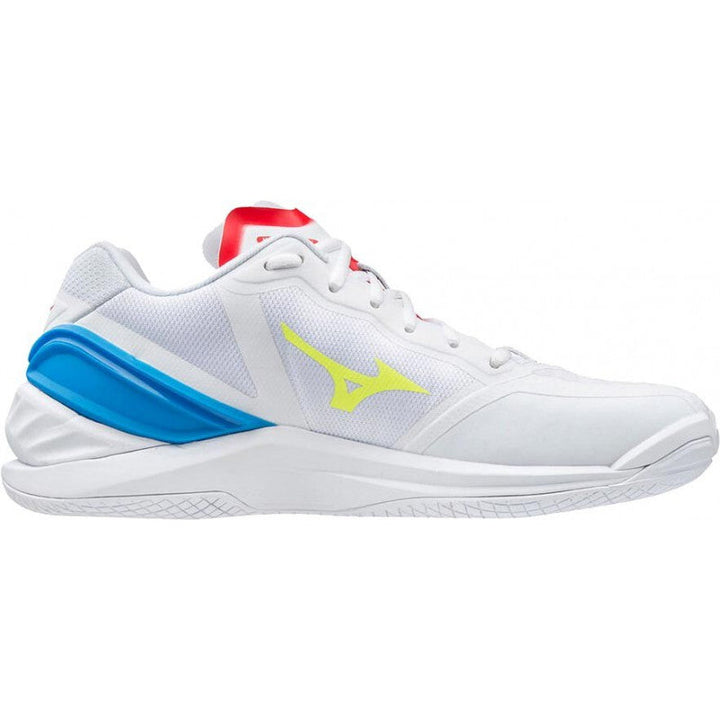 Mizuno Wave Stealth Neo Blanc Bleu Jaune Rouge