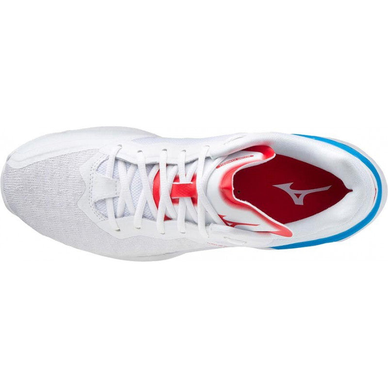 Mizuno Wave Stealth Neo Blanc Bleu Jaune Rouge