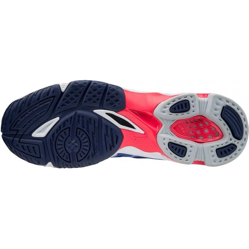 Mizuno Wave Voltage Bleu Blanc Rose