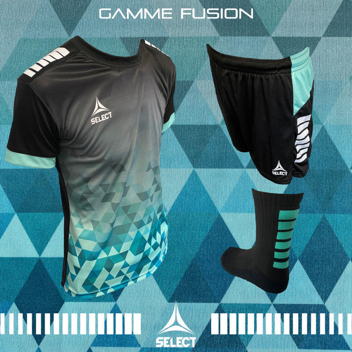 Short Select Fusion Vert Noir Femme