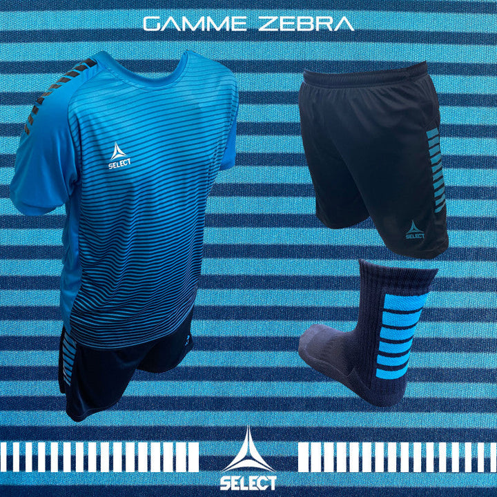 Short Select Zebra Bleu Turquoise