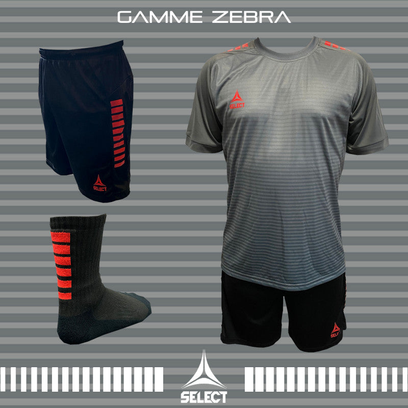 Short Select Zebra Noir Rouge