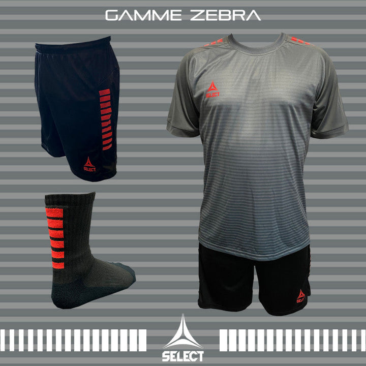 Short Select Zebra Noir Rouge