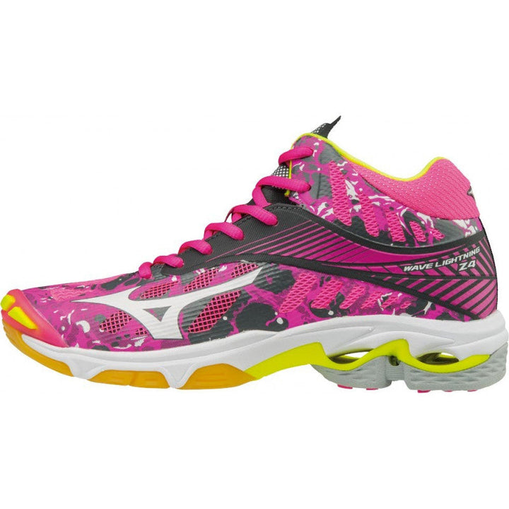 Wave Lightning Z4 Mid Mizuno Femme Rose