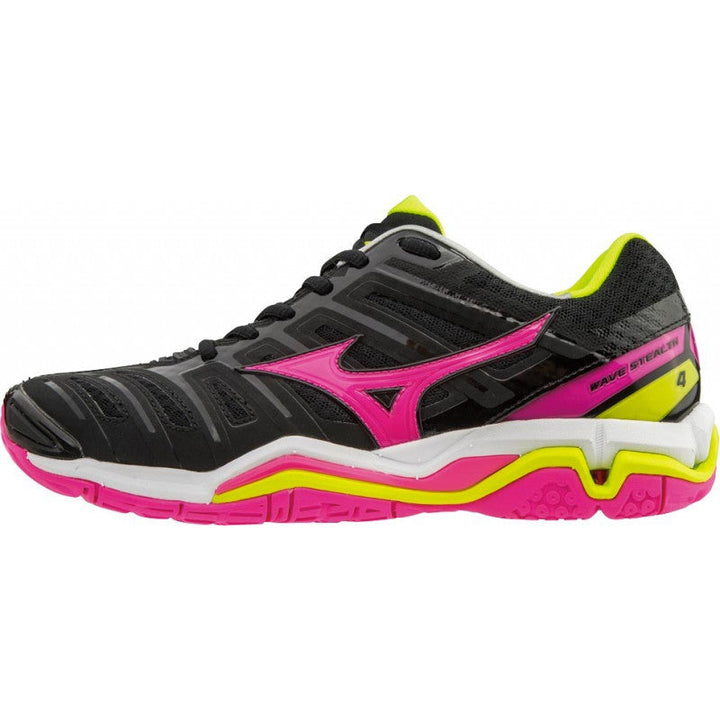Wave Stealth 4 Mizuno Femme Noir Rose Jaune