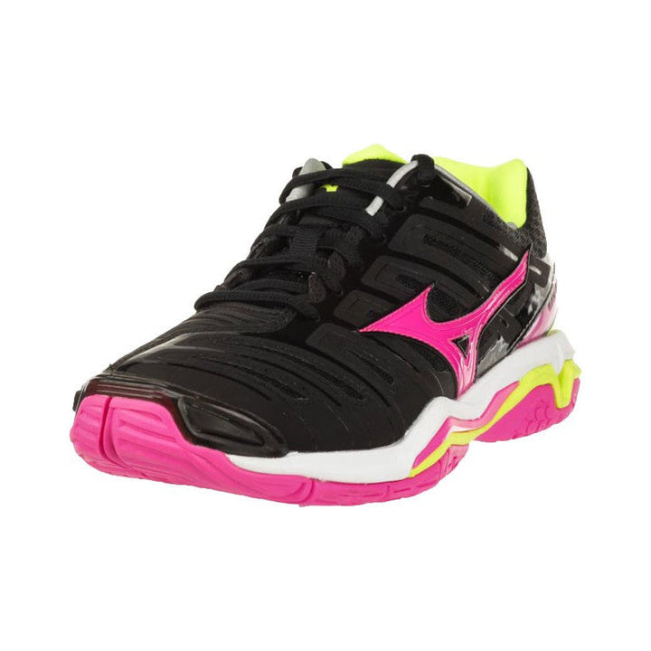 Wave Stealth 4 Mizuno Femme Noir Rose Jaune