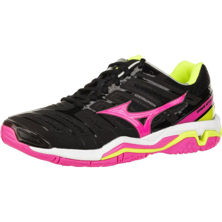 Wave Stealth 4 Mizuno Femme Noir Rose Jaune
