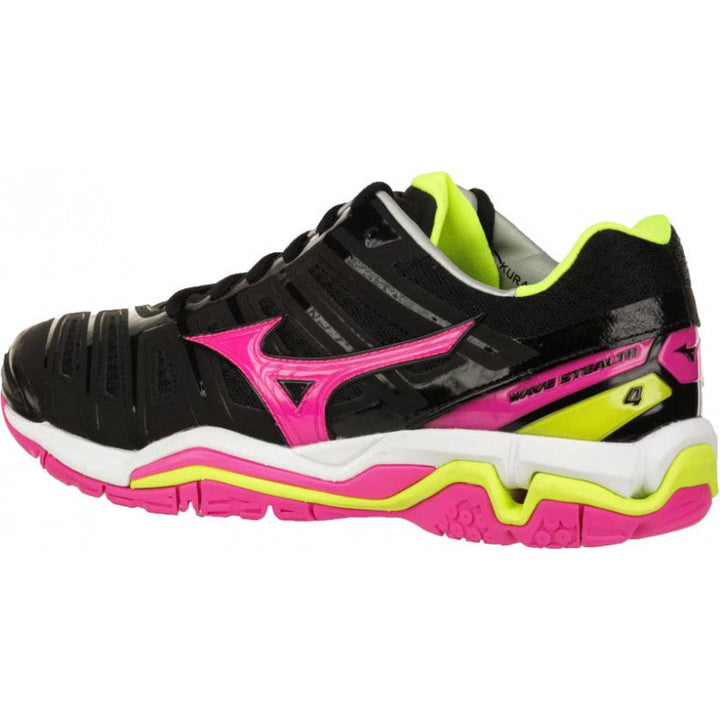 Wave Stealth 4 Mizuno Femme Noir Rose Jaune