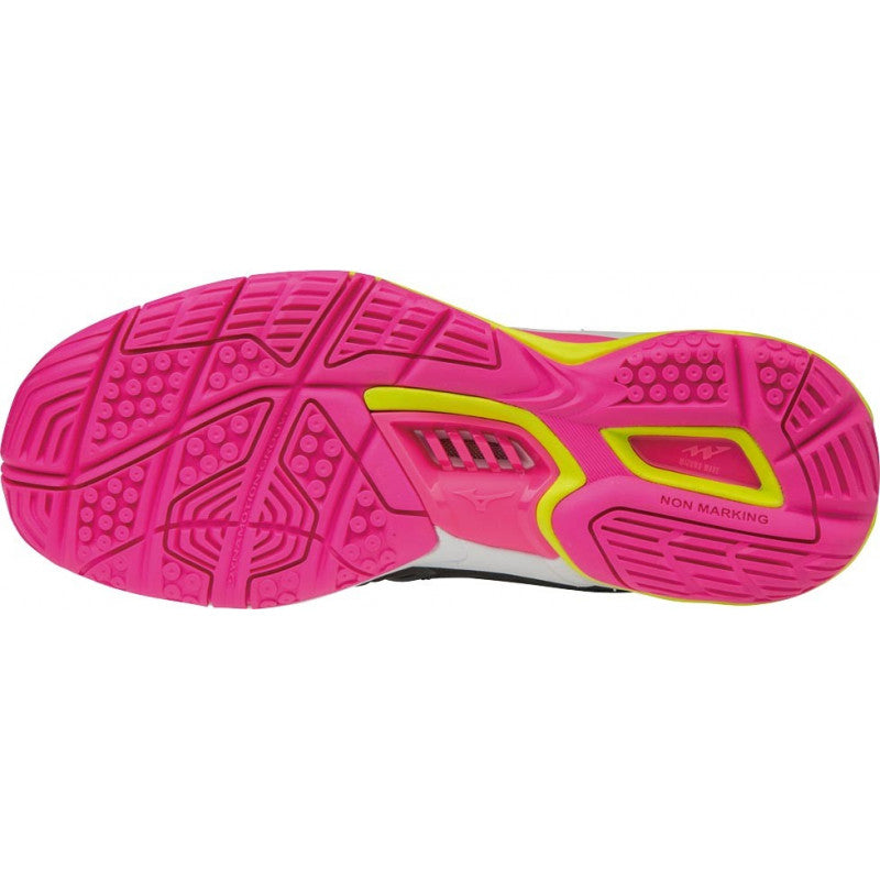 Wave Stealth 4 Mizuno Femme Noir Rose Jaune