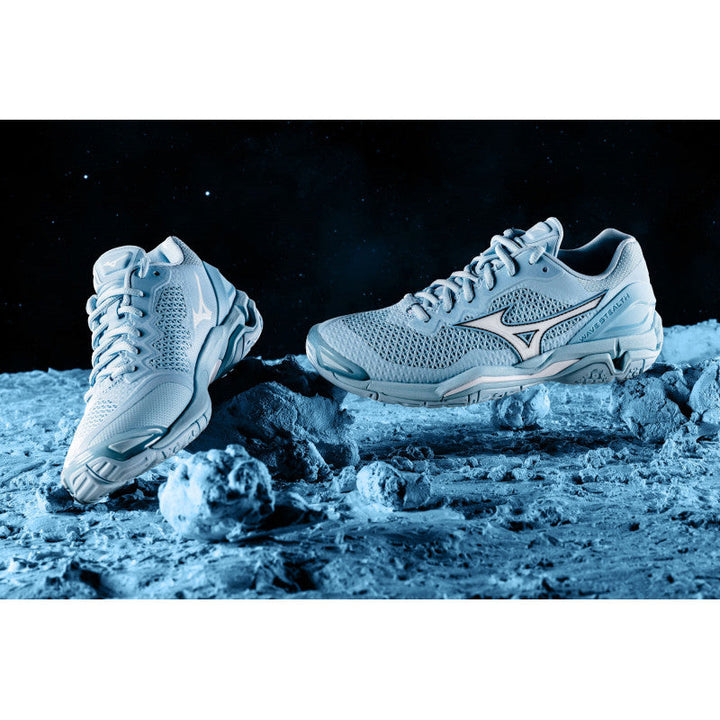 Wave Stealth 5 Mizuno Bleu Blanc Femme