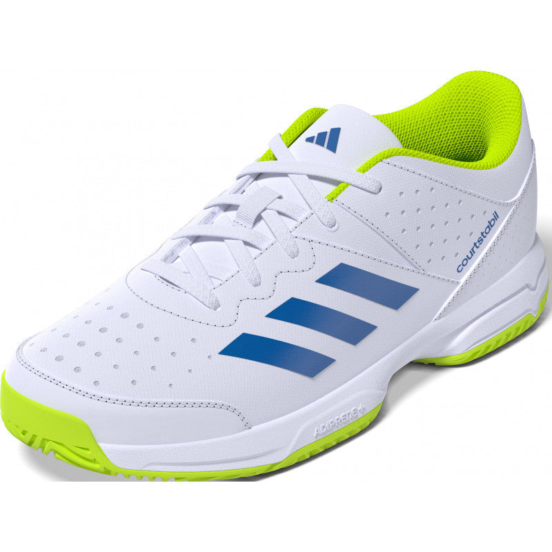 adidas court stabil enfant blanc bleu jaune