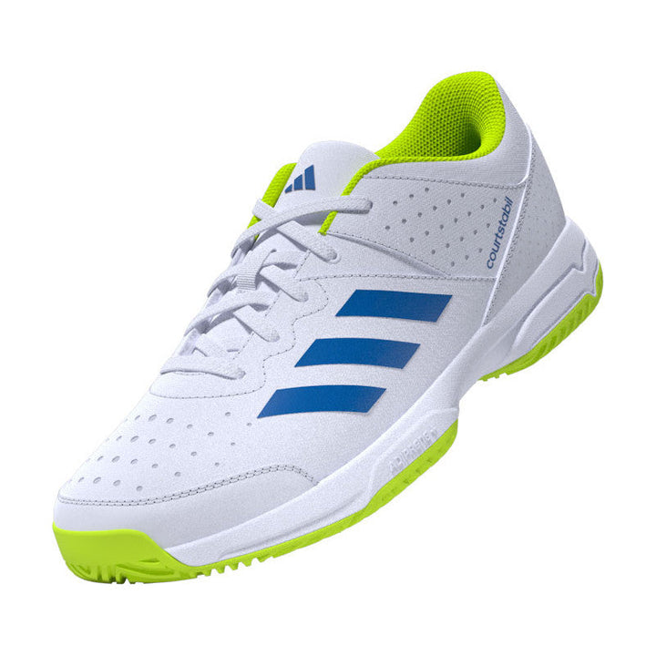 adidas court stabil enfant blanc bleu jaune