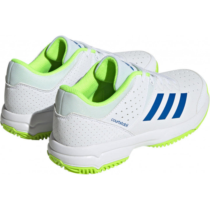 adidas court stabil enfant blanc bleu jaune