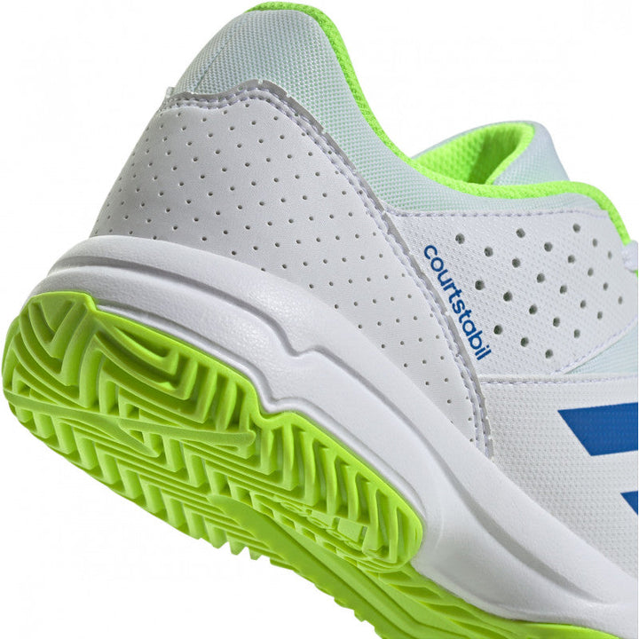 adidas court stabil enfant blanc bleu jaune