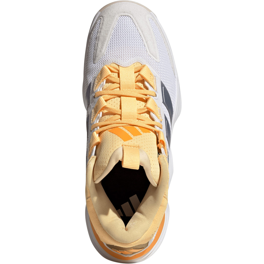 Chaussures de Handball adidas Court Stabil - Blanc & Orange