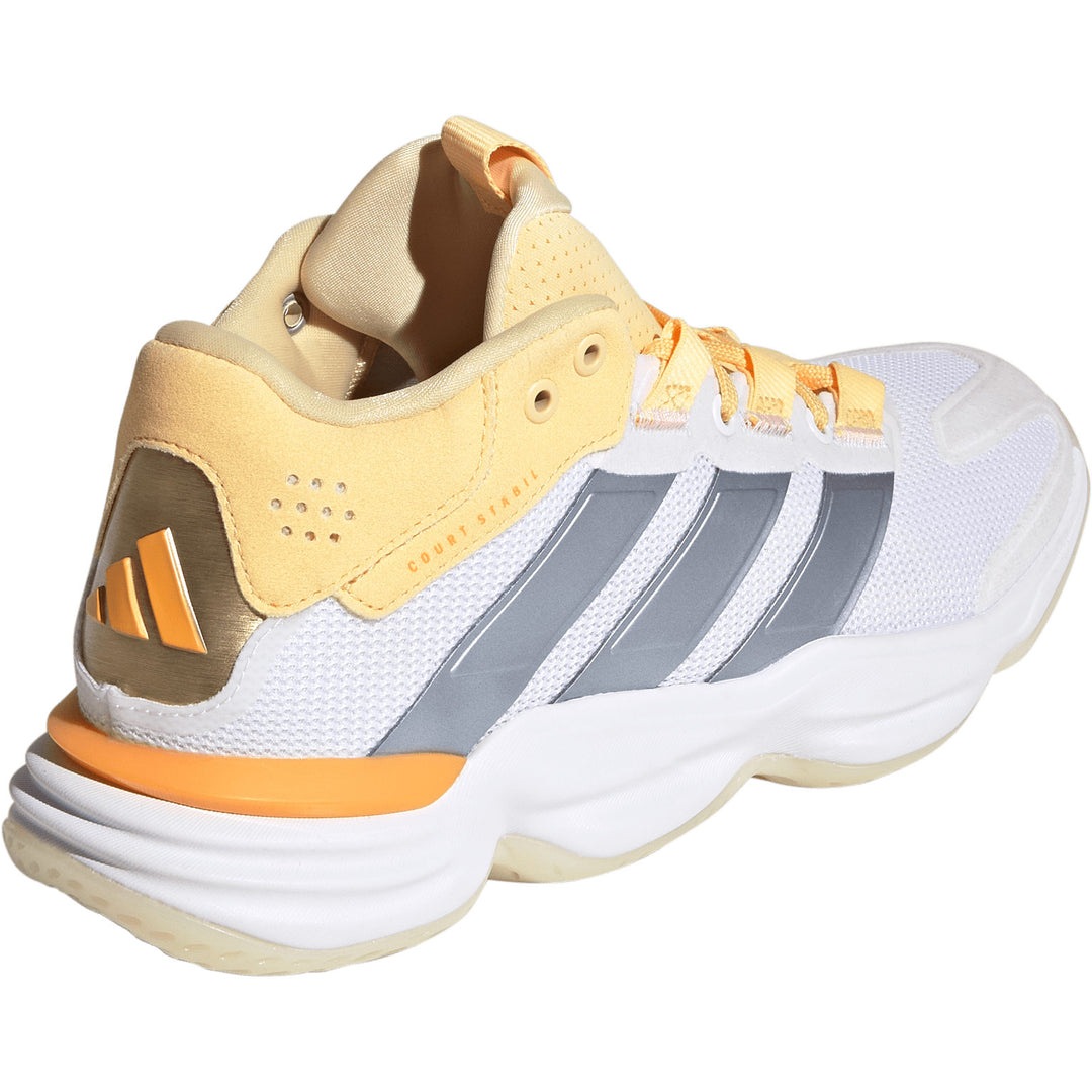 Chaussures de Handball adidas Court Stabil - Blanc & Orange