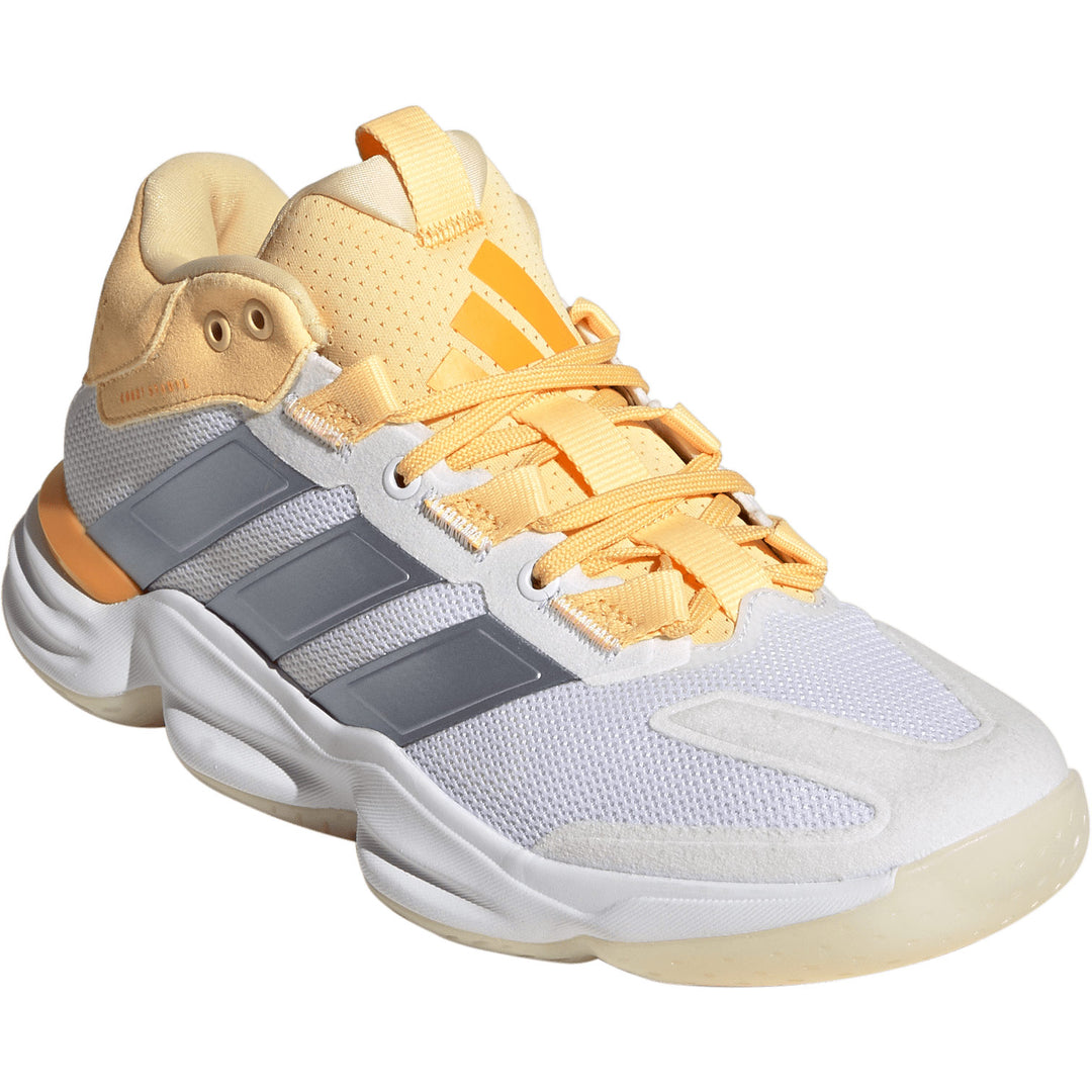 Chaussures de Handball adidas Court Stabil - Blanc & Orange