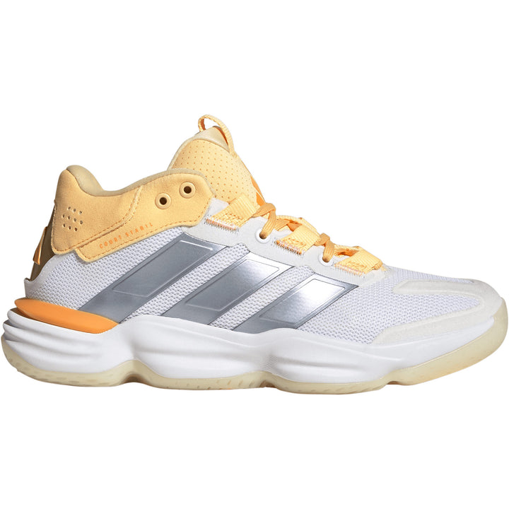 Chaussures de Handball adidas Court Stabil - Blanc & Orange