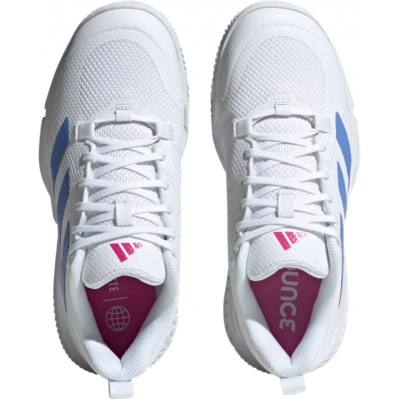 adidas court team bounce femme blanc bleu rose